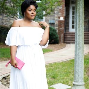 White off the shoulder Maxi Dress
